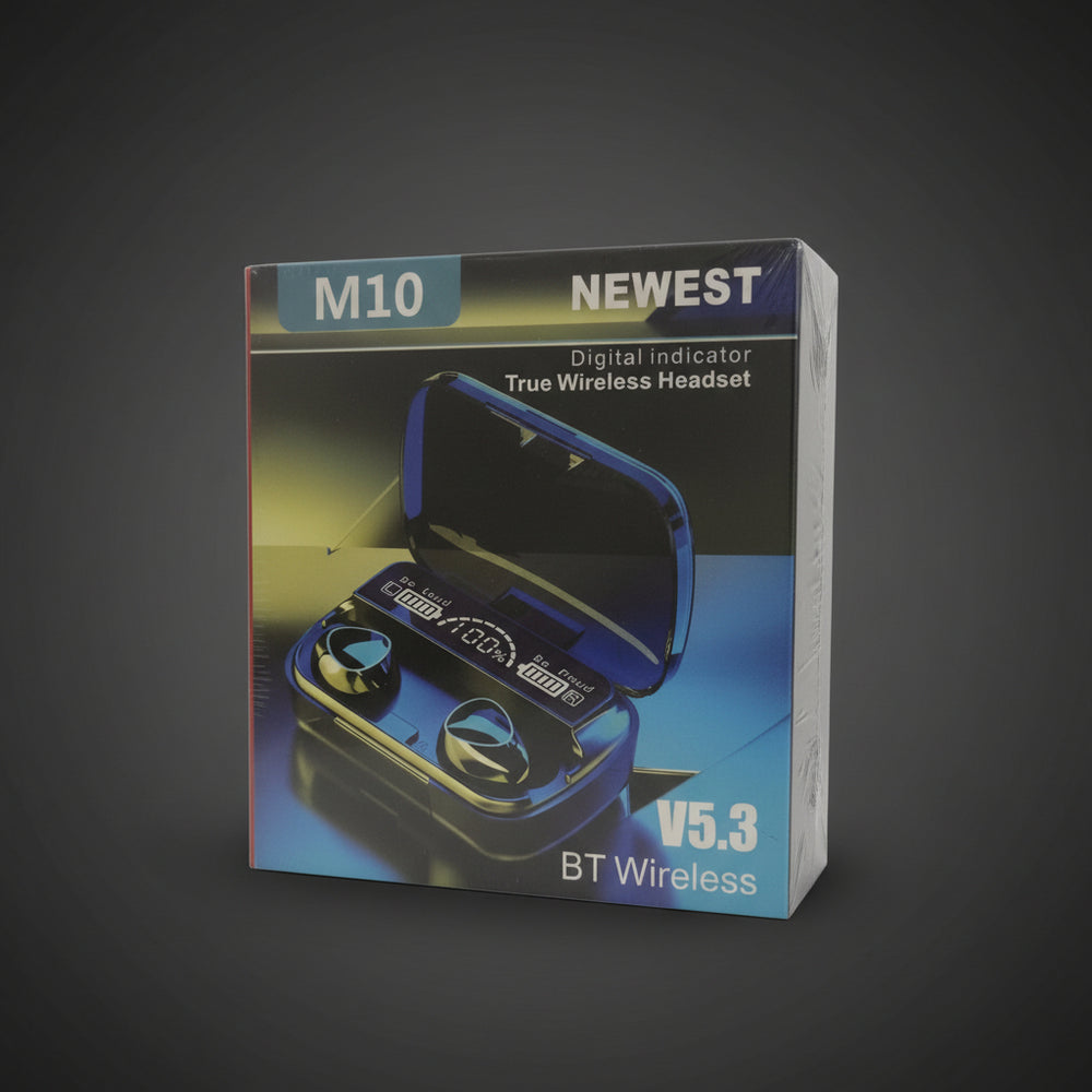 M10 Newest True Wireless Headset – Bluetooth V5.3 with Digital Display