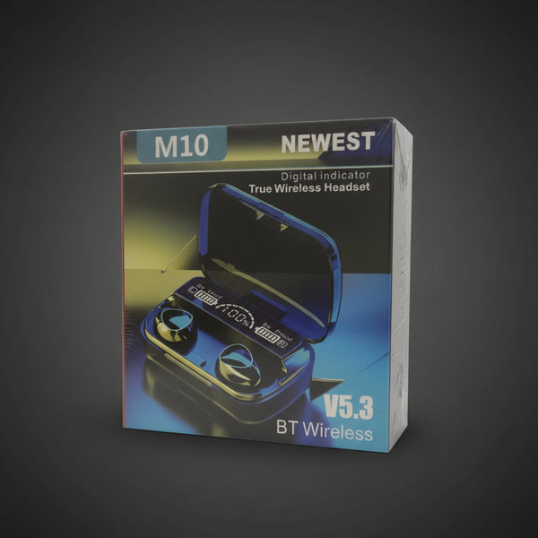 M10 Newest True Wireless Headset – Bluetooth V5.3 with Digital Display